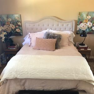 Blush Linen Queen Duvet Cover & 2 shams